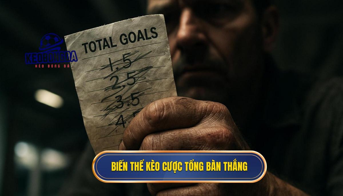 Các biến thể phổ biến của kèo cược tổng bàn thắng hiện nay